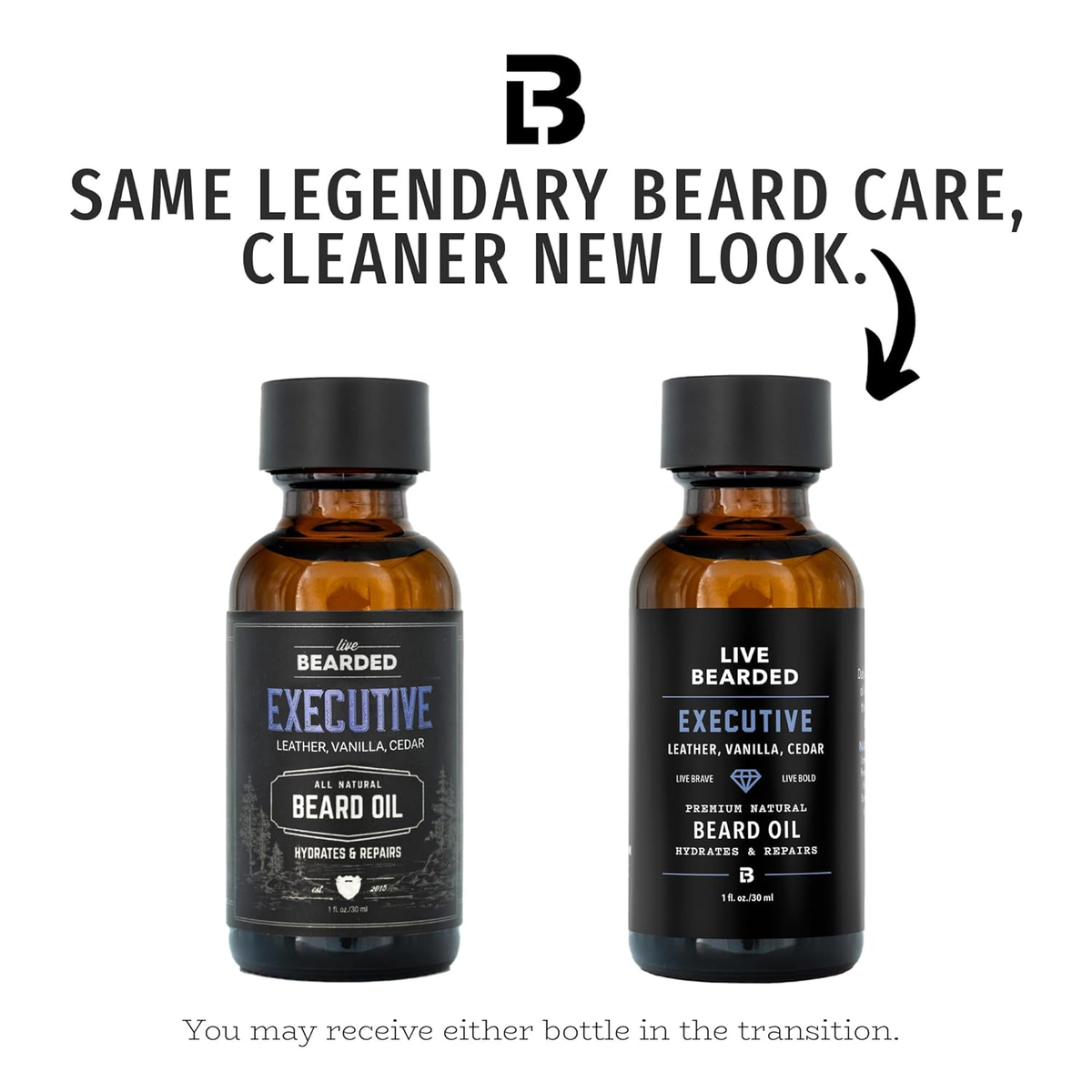 Beard Oil, 1 Fl Oz - Premium All-Natural Jojoba - Made in the USA - Hair and Skin Care for Men with Dry, Flaky Patches | Executive Scent - Cedar, Vanilla
