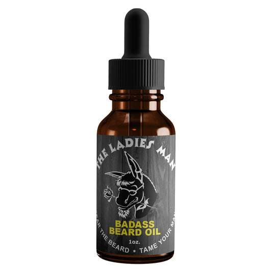 Oil for Men - the Ladies Man Scent, 1 Oz - All Natural Ingredients, Keeps Beard and Mustache Full, Soft and Healthy